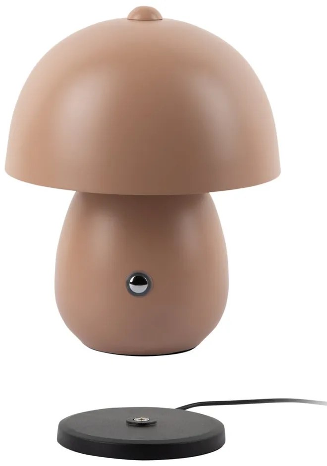 Svetlohnedá LED stolová lampa s kovovým tienidlom (výška 18 cm) Mono LED – Leitmotiv