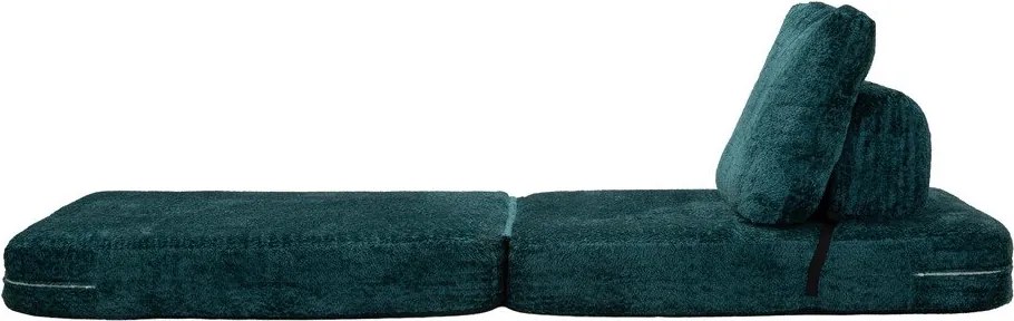 Zelenomodré rozkladacie kreslo z textílie buklé Faster – Mauro Ferretti