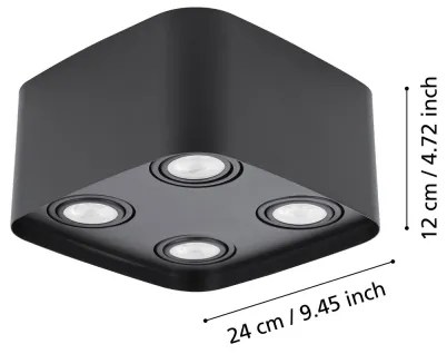Eglo 99675 - LED RGBW Stmievateľné bodové svietidlo CAMINALES-Z 4xGU10/5W/230V