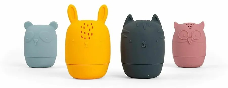 Bigjigs Toys Silikónové stláčacie zvieratká do kúpeľa