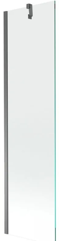 Mexen Next, 1-krídlová vaňová zástena 50 x 150 cm, 6mm číre sklo, grafitová, 895-050-000-00-00-95