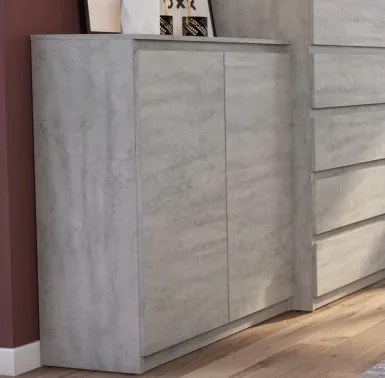 Skrinka Carlos 80 cm, šedý beton%