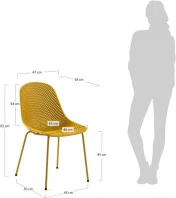 QUINBY stolička Žltá