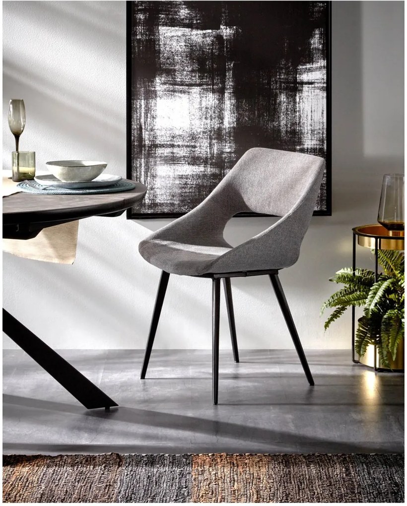 LA FORMA Šedá stolička Byre 81 × 58 × 51 cm