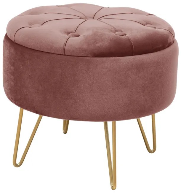 Úložná taburetka CARO ružová