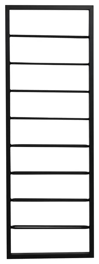 Čierny nástenný kovový regál na víno 42x120x6 cm Macaben – Light & Living