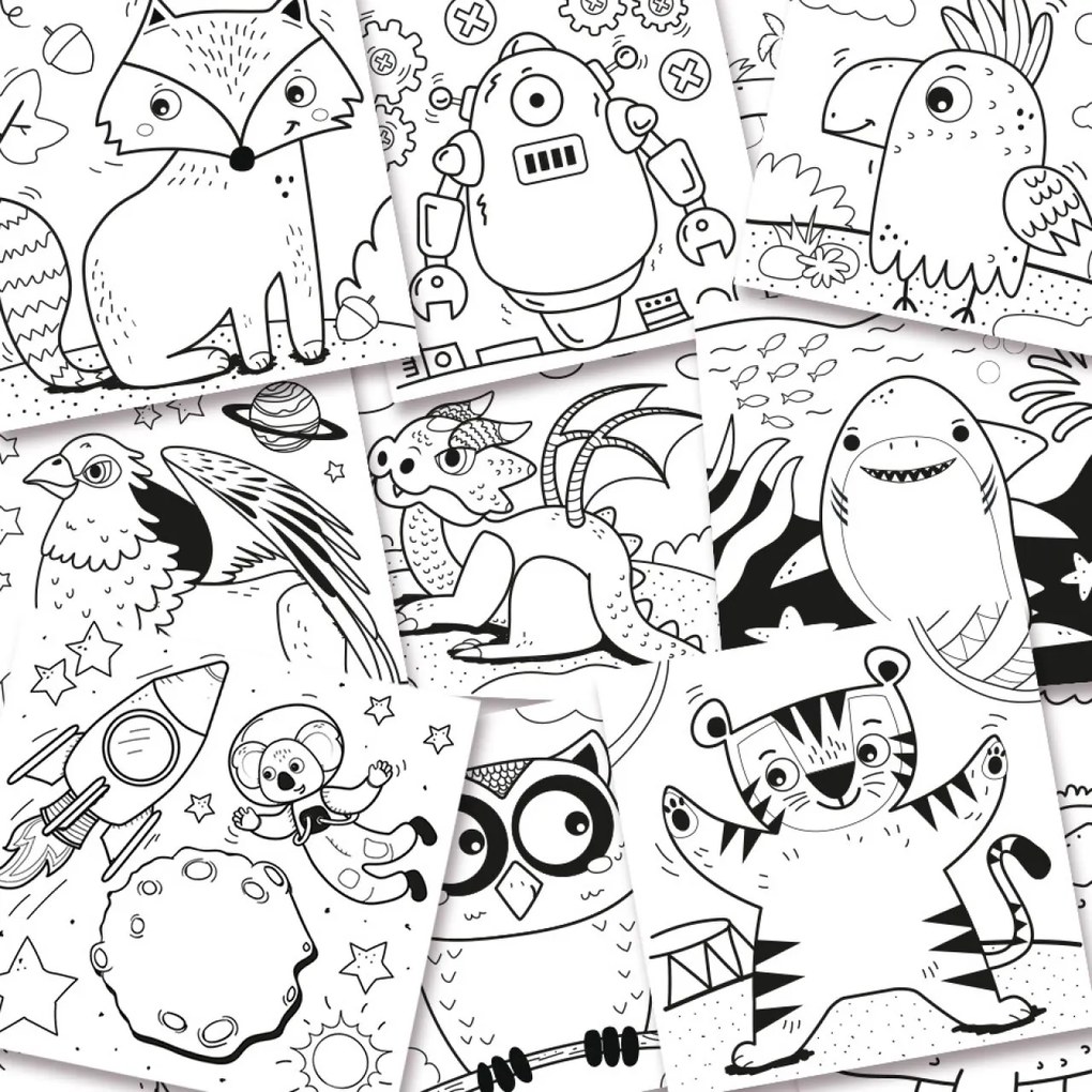 Atmosphera Créateur d'intérieur SES Creative Omaľovánka Magické flitre – obojstranné zeleno-modré, 15 strán, 40 nálepiek