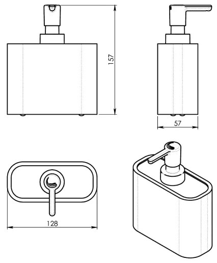 Gedy - Dávkovač mydla NINFEA čierna/bambus