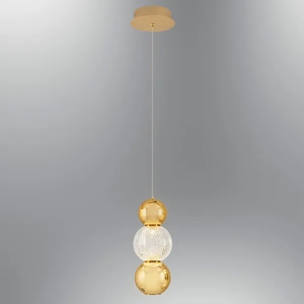 LED luster na lanku CREMONA LED/5W/230V 3000K zlatý