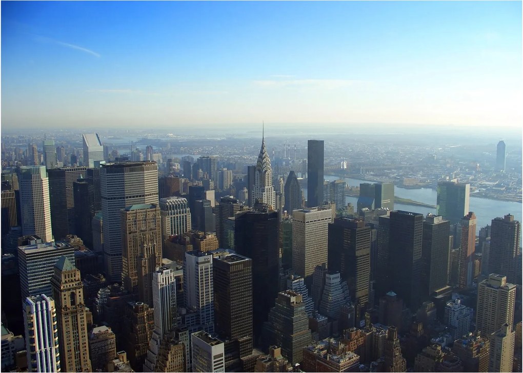 Sklenený obraz - Manhatten vo dne (70x50 cm)