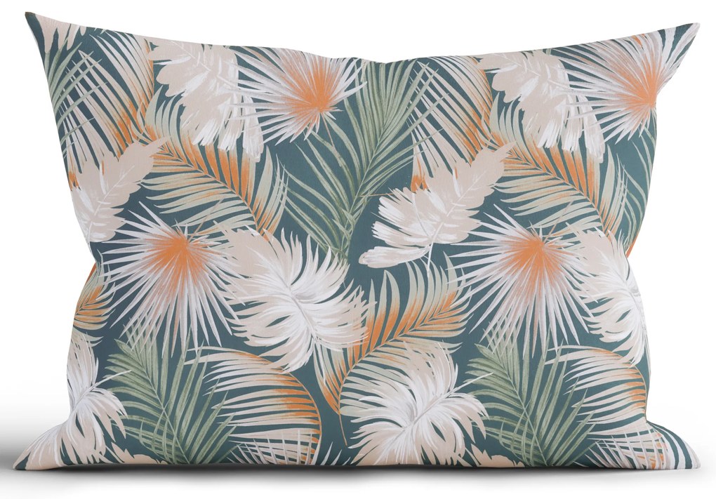 Bavlnená obliečka na vankúš Renforcé 40 × 60 cm - Taisa zelená/terakota