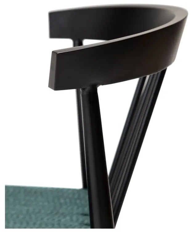 Čierno-tyrkysovomodrá jedálenská stolička Sava – DAN-FORM Denmark