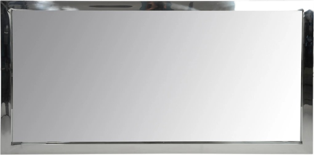 Obdĺžnikové zrkadlo s nerezovým okrajom - 130 * 4 * 70 cm