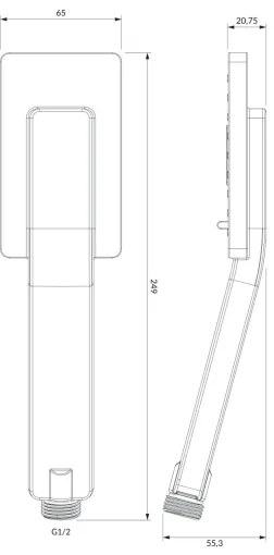 OMNIRES JIMJIM-RCR - Ručná sprcha JIMJIM lesklý chróm