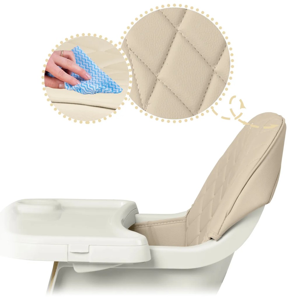 Stolička na kŕmenie Nukido Lilo, béžová 700703