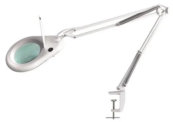 LED Stolná lampa s lupou LED/9W/230V biela/chróm