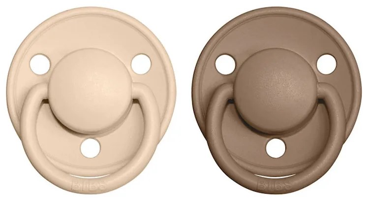 BIBS De Lux cumlíky, kaučuk 2ks - veľkosť 2 - Vanilla Dark oak