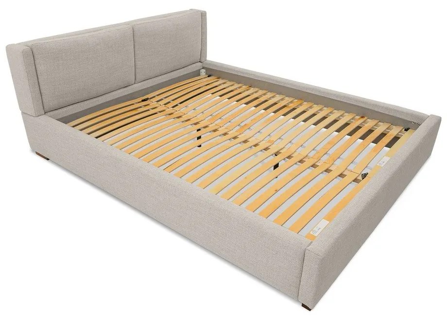 Svetlosivá čalúnená dvojlôžková posteľ s roštom 180x200 cm Dreamer – Scandic