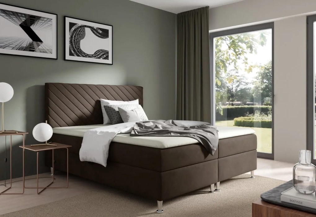 Čalúnená posteľ boxspring TEX 2 - Fresh 02 / 160x200