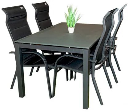 Doppler Ochranný obal na stôl 180 x 100 cm + 4 stohovacie, polohovacích kresiel