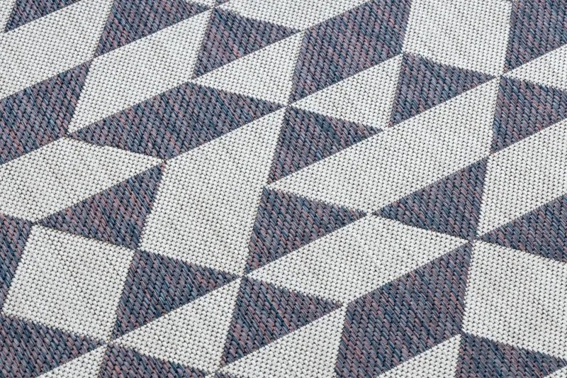 Kusový koberec Sion Sisal Triangles 22373 ecru/blue-pink – na von aj na doma, 80x150, viacfarebná, chodba / predsieň, Dywany Łuszczów