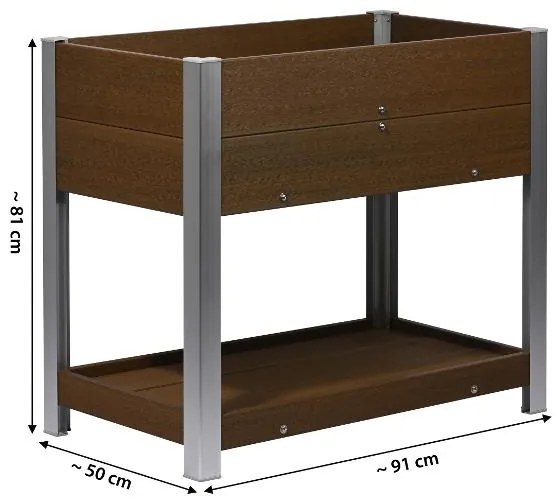 dobar Vyvýšený záhon Square, 91 x 50 x 81 cm (100382297)