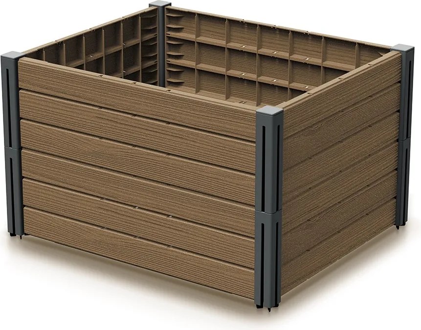 Sada 2 ks vyvýšených záhonov Bas Planty 75,6 cm hnedá