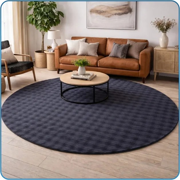 Koberec Rabbit Bubble sivý kruh