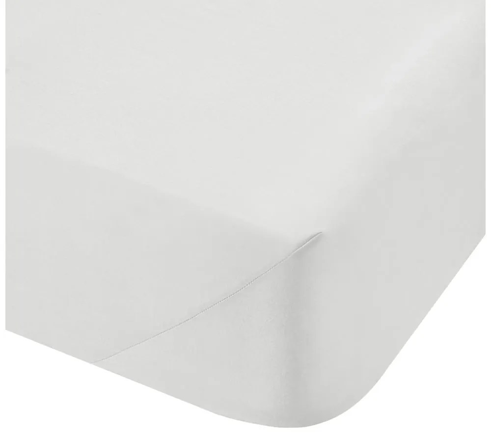 Biela napínacia plachta z bavlneného perkálu 135x190 cm Cotton Percale – Bianca