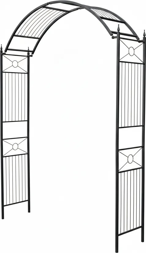 Oblúk na ruže Flexi s nastaviteľnou šírkou - Čierna