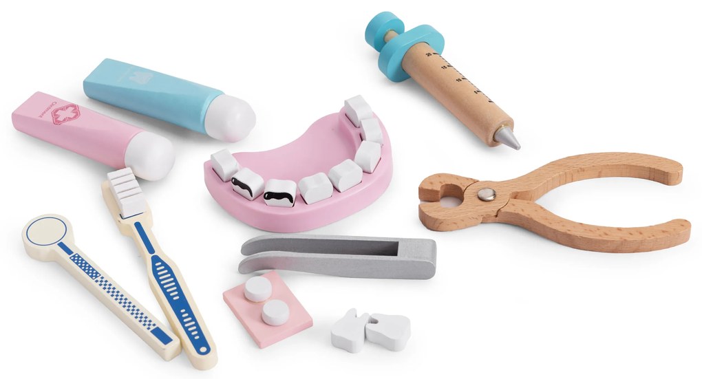 Drevená sada pre malého lekára v kufríku, 34 dielov