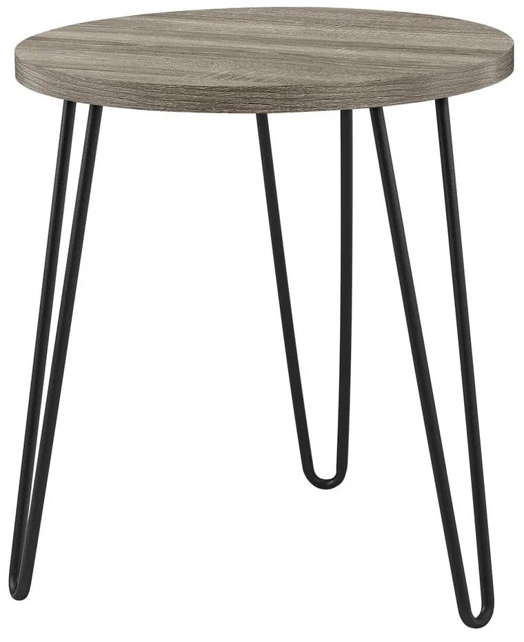 Hnedosivý odkladací stolík Støraa Owen, ø 50 cm