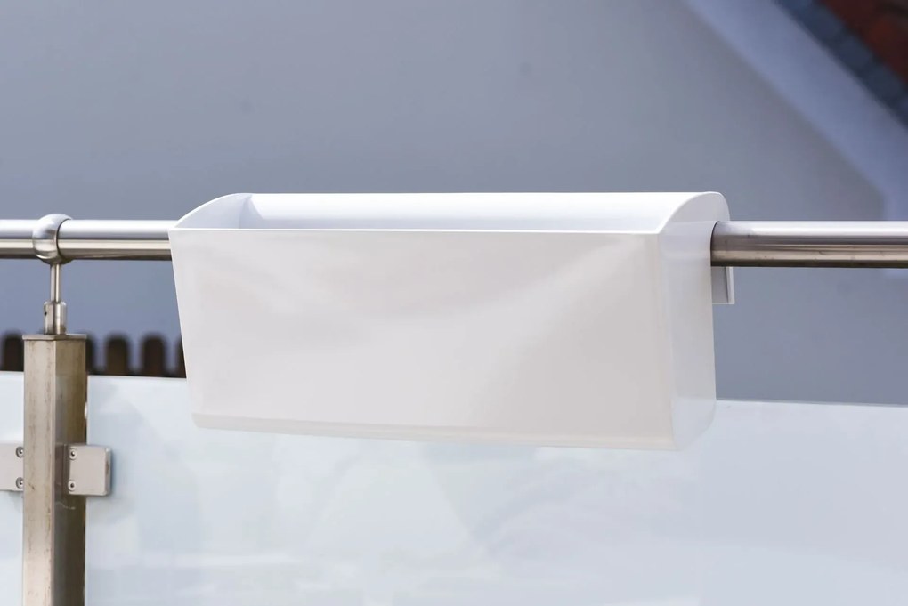 Balkónový hrantík BALKONA CLASSICO, plast, šírka 50 cm, biely lesk