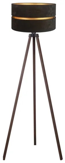 Duolla - Stojacia lampa DUO 1xE27/60W/230V pr. 44 cm čierna/hnedá