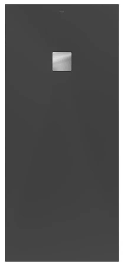 VILLEROY &amp; BOCH Planeo obdĺžniková sprchová vanička akrylátová, s technológiou RockLite, štandardný model, protišmyk (B), 1800 x 800 x 48 mm, Anthracite, UDA1880PLA2V-1S