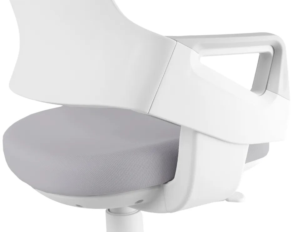 Detská rastúca stolička Neoseat KIDDY FIVE — látka, prateľný poťah, sivá