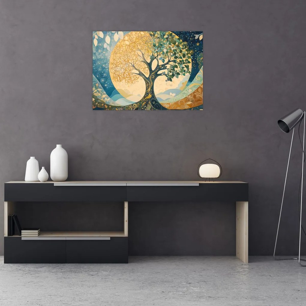 Obraz – Strom života v mesiaci (70x50 cm)