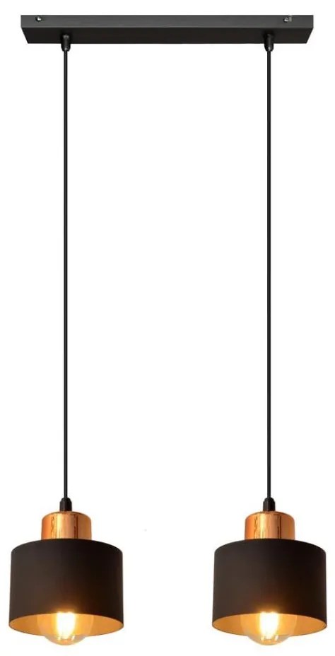 Luster na lanku EDISON 2xE27/15W/230V