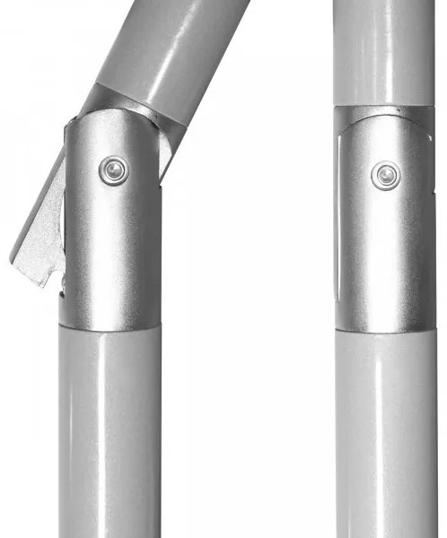 Doppler ACTIVE 280 cm -  automatický naklápací slnečník s kľukou šedá (kód farby 827), 100 % polyester