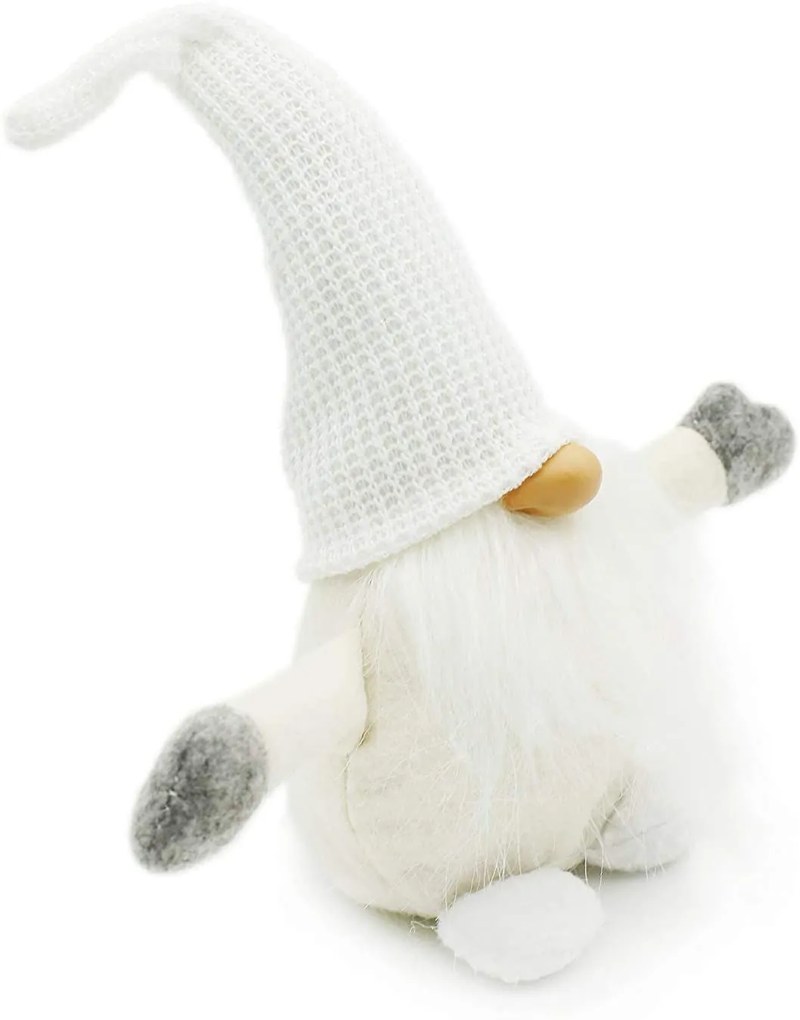 Vianočný škriatok 32 cm - biely