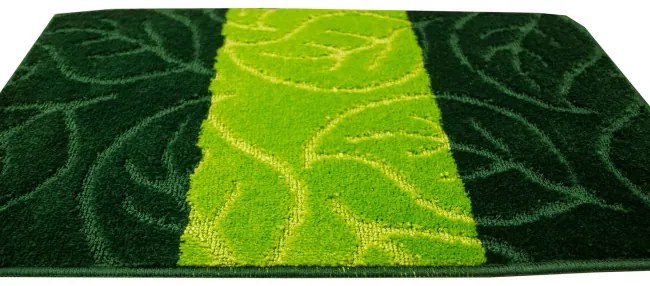 Sada kúpeľňových koberčekov MILANO fľaškovo zelená, lístie