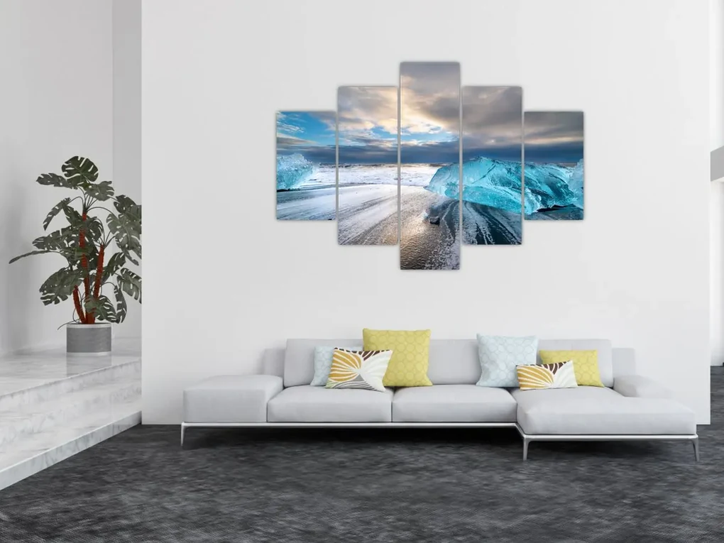 Obraz - Diamantová pláž (150x105 cm)