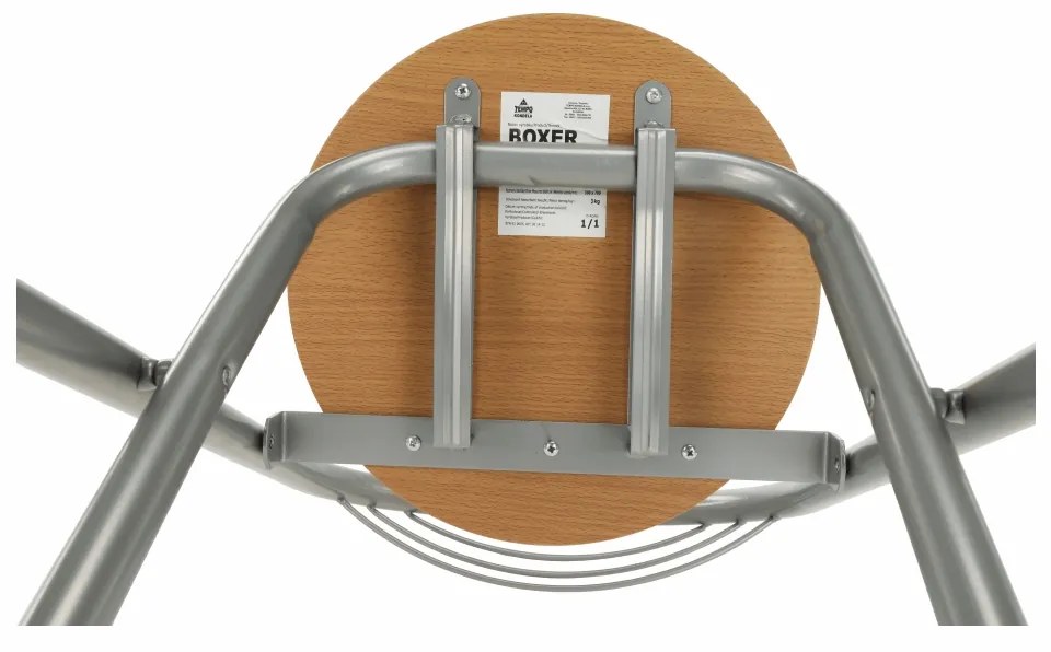 Barová stolička Boxer - buk / aluminium