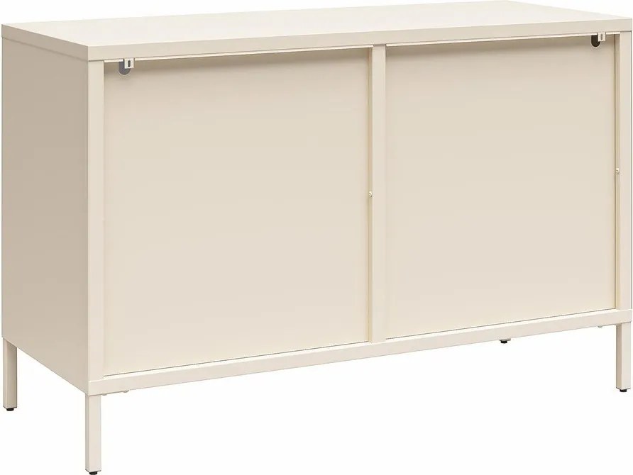 Krémovobiela kovová vitrína 100x64x40 cm Luna – Støraa