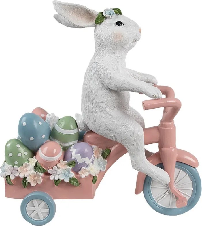 Dekorácia králik na bicykli s vajíčkami - 29*12*31 cm