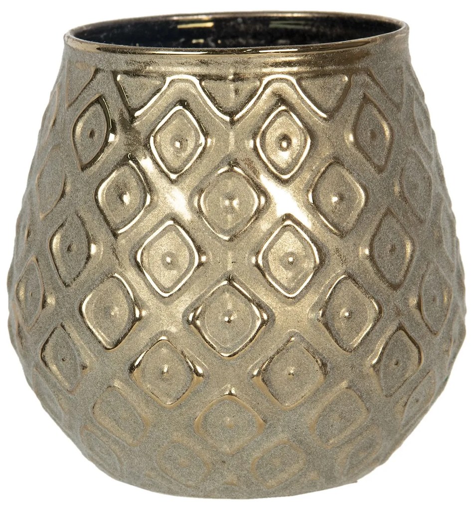 Kovový zlatý svietnik na čajovú sviečku - Ø 10*10 cm