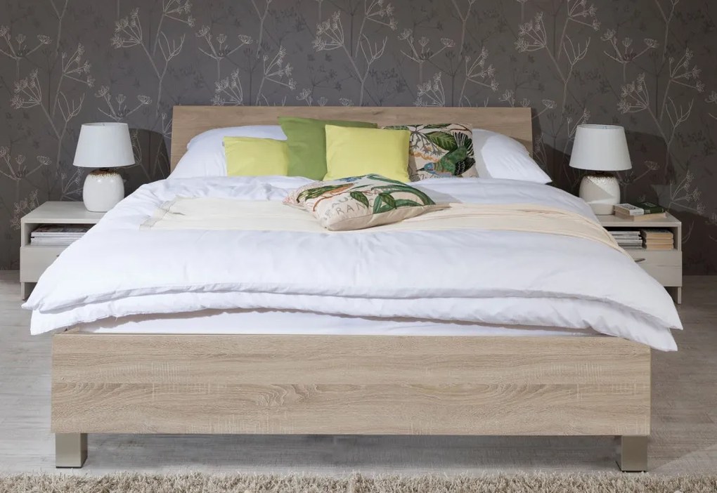 Posteľ Ela 180x200 cm, dub sonoma