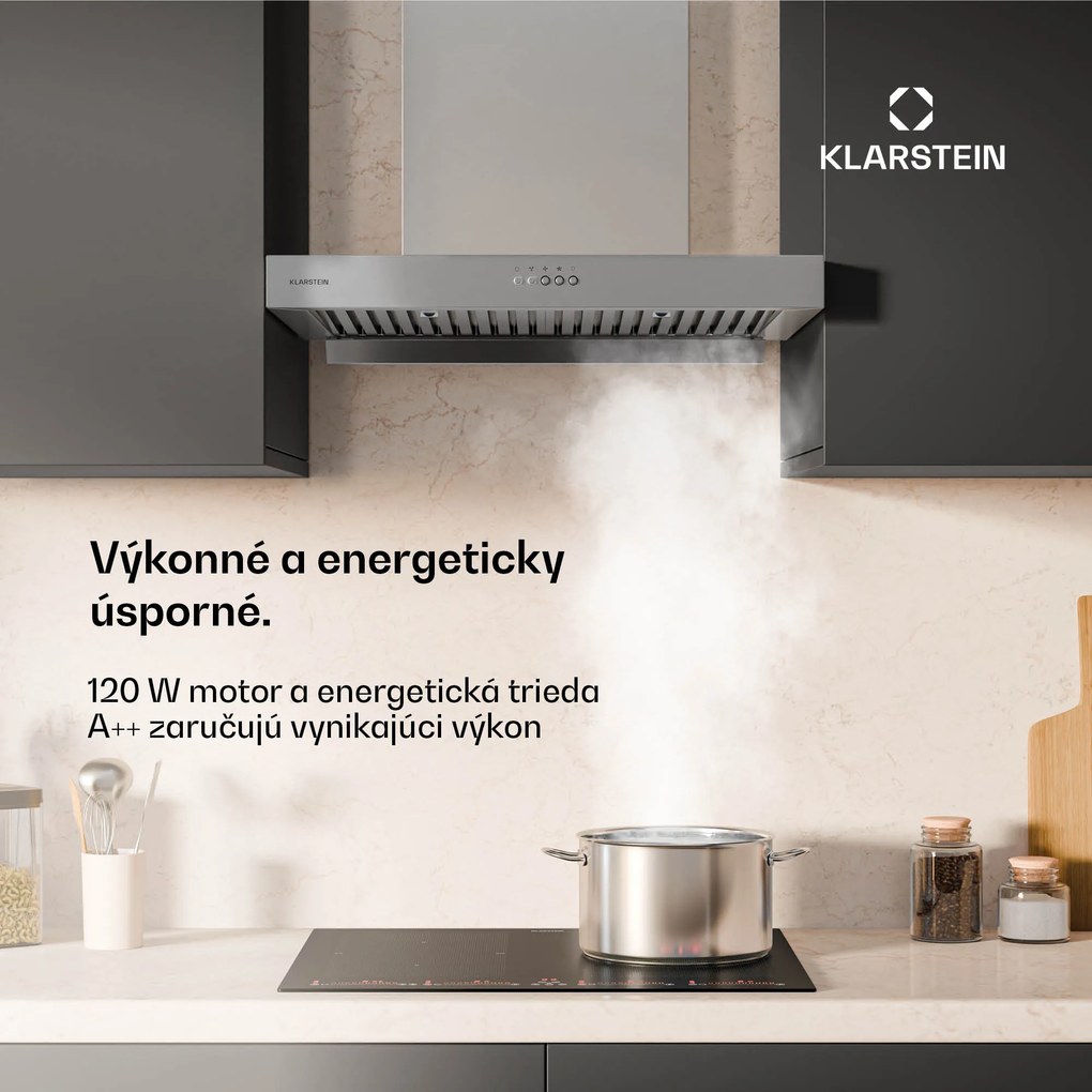 Klarstein AeroClean digestor, 721 m³/h, 4 úrovne, EEK A++, odsávanie/recirkulácia vzduchu