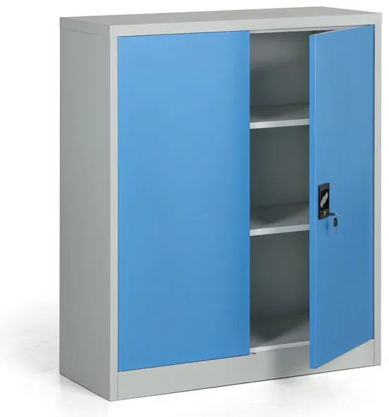 Kovová spisová skriňa, demontovaná, 2 police, 950 x 1150 x 400 mm, modrá