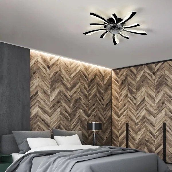 Brilagi-LED stmievateľné svietidlo s ventilátorom LED/50W/230V 3000-6500K čierne